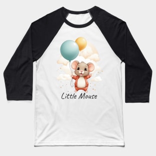 Little Mouse fly with balloon Baseball T-Shirt